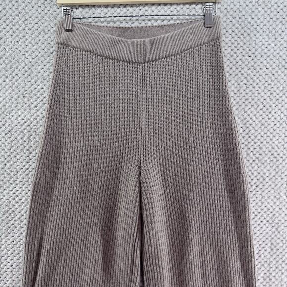 Gap Pants Womens S Tall Cool Brown Knit High Rise Wide Leg PullOn Sweatpants - Picture 3 of 14